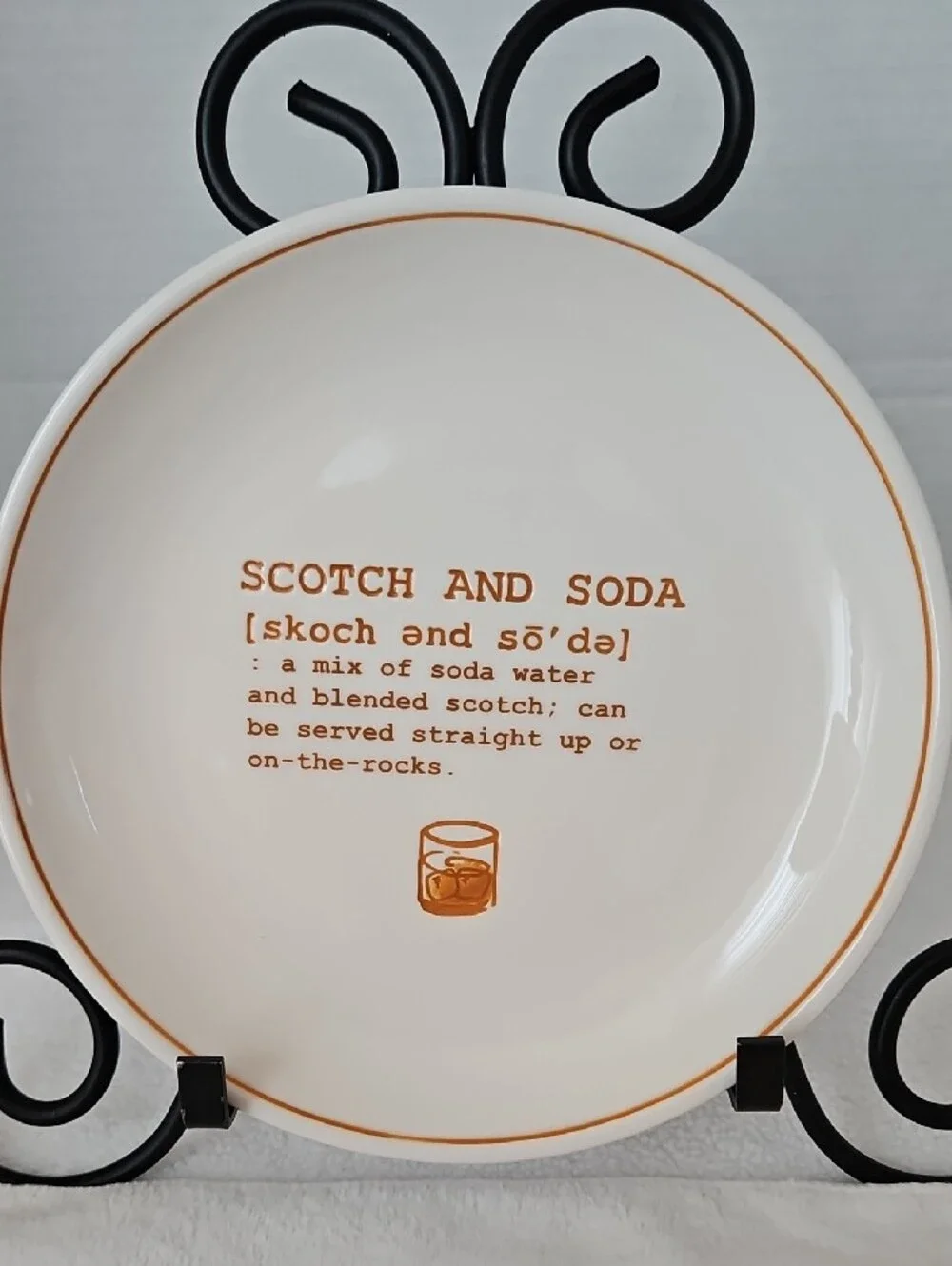 Pottery Barn Vintage White Rust Orange 